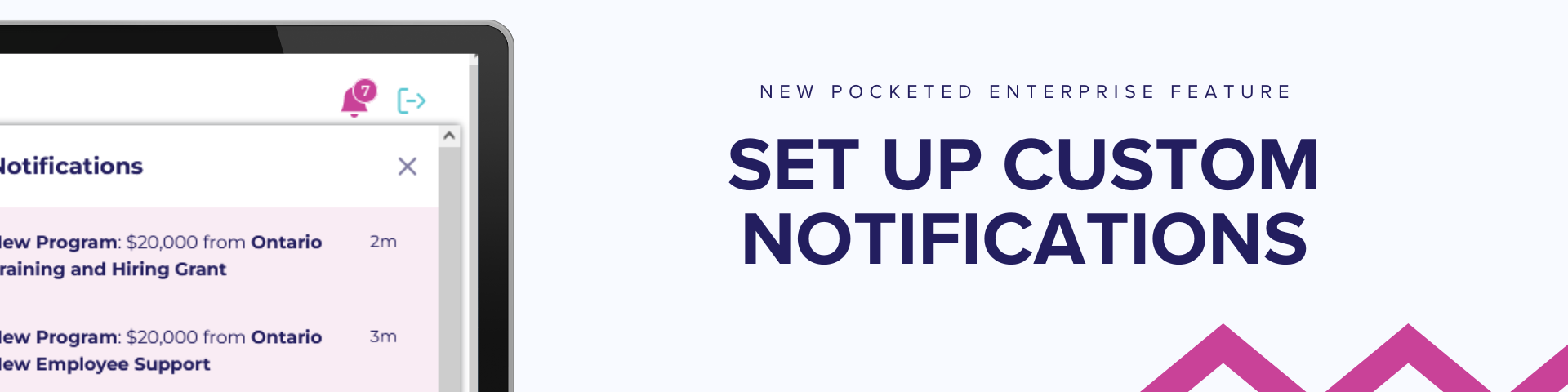 Sneak peek of Pocketed Enterprise custom notifications
